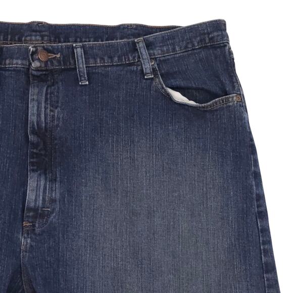 Wrangler Jeans Mens 46x30 Blue Relaxed Fit Straight Leg Denim Medium Wash - Picture 4 of 12